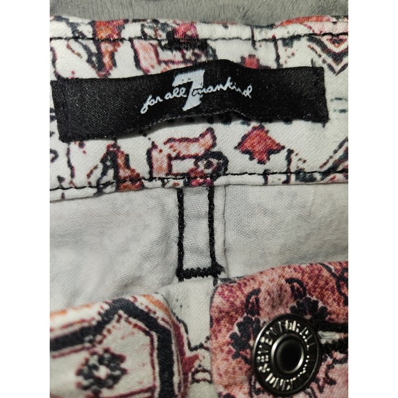 7 For All Man Kind The Ankle Super Skinny Totem Print Jeans Size 27 Hippie - Picture 4 of 4